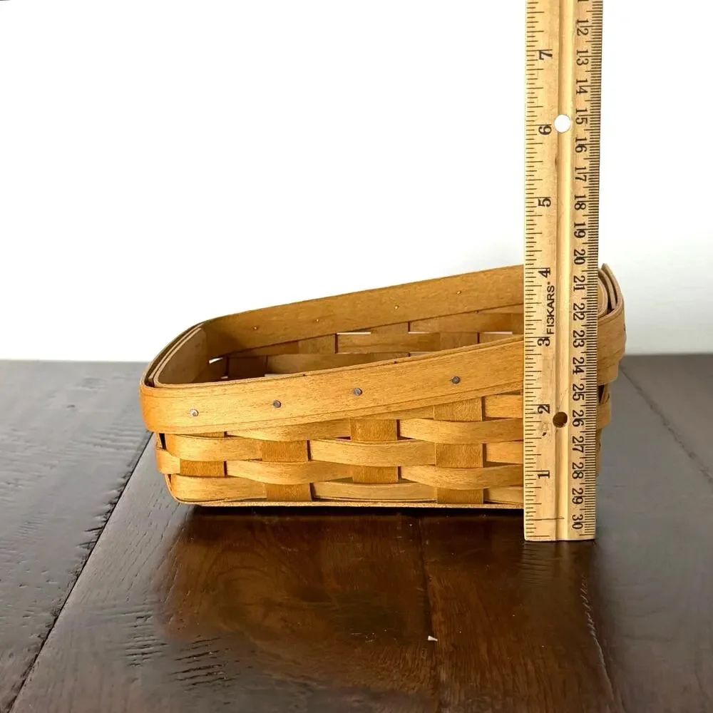Vintage Longaberger Small Angled Basket | Handwoven American Basket